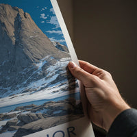 Mount Thor Poster - Canada Travel Art - Icy River Valley Home Art