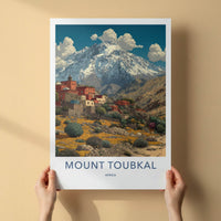 Mount Toubkal Poster - Morocco Travel Print - Snow-Capped Mountain Home Decor
