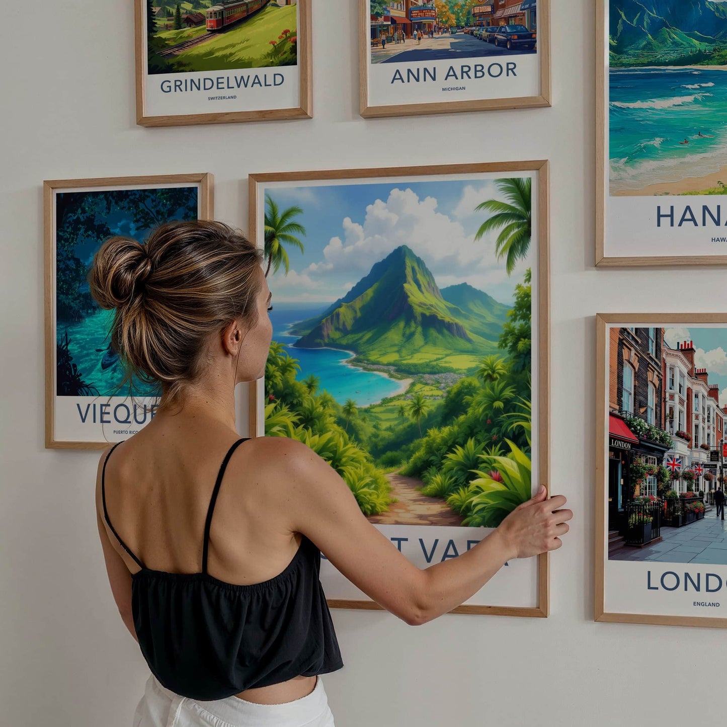 Mount Vaea Poster - Samoa Travel Print - Lush Island Pathway Lounge Decor