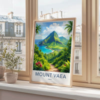 Mount Vaea Poster - Samoa Travel Print - Lush Island Pathway Lounge Decor