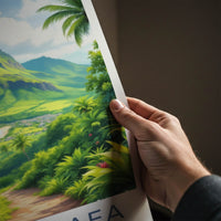 Mount Vaea Poster - Samoa Travel Print - Lush Island Pathway Lounge Decor