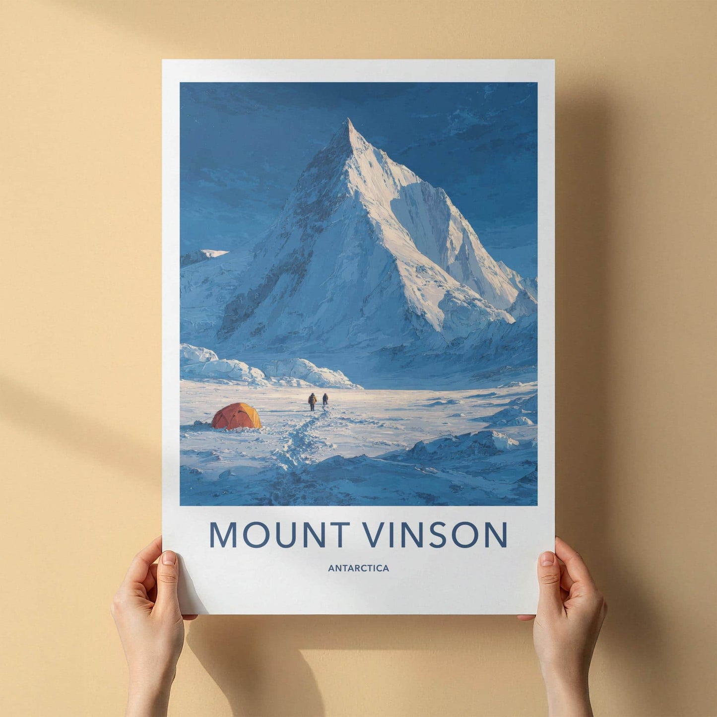Mount Vinson Poster - Antarctica Travel Art - Frozen Mountain Landscape Wall Decor