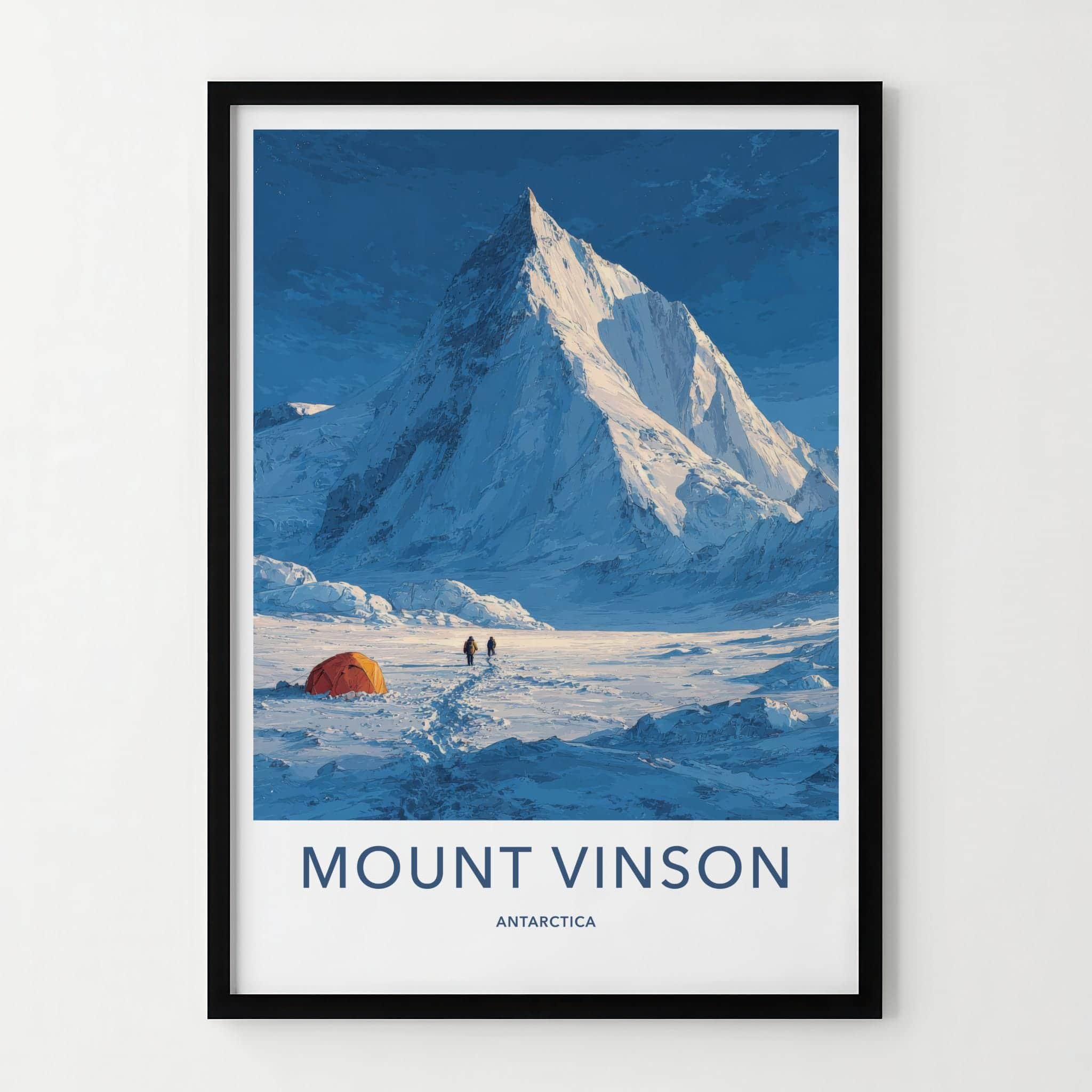 Mount Vinson Poster - Antarctica Travel Art - Frozen Mountain Landscape Wall Decor