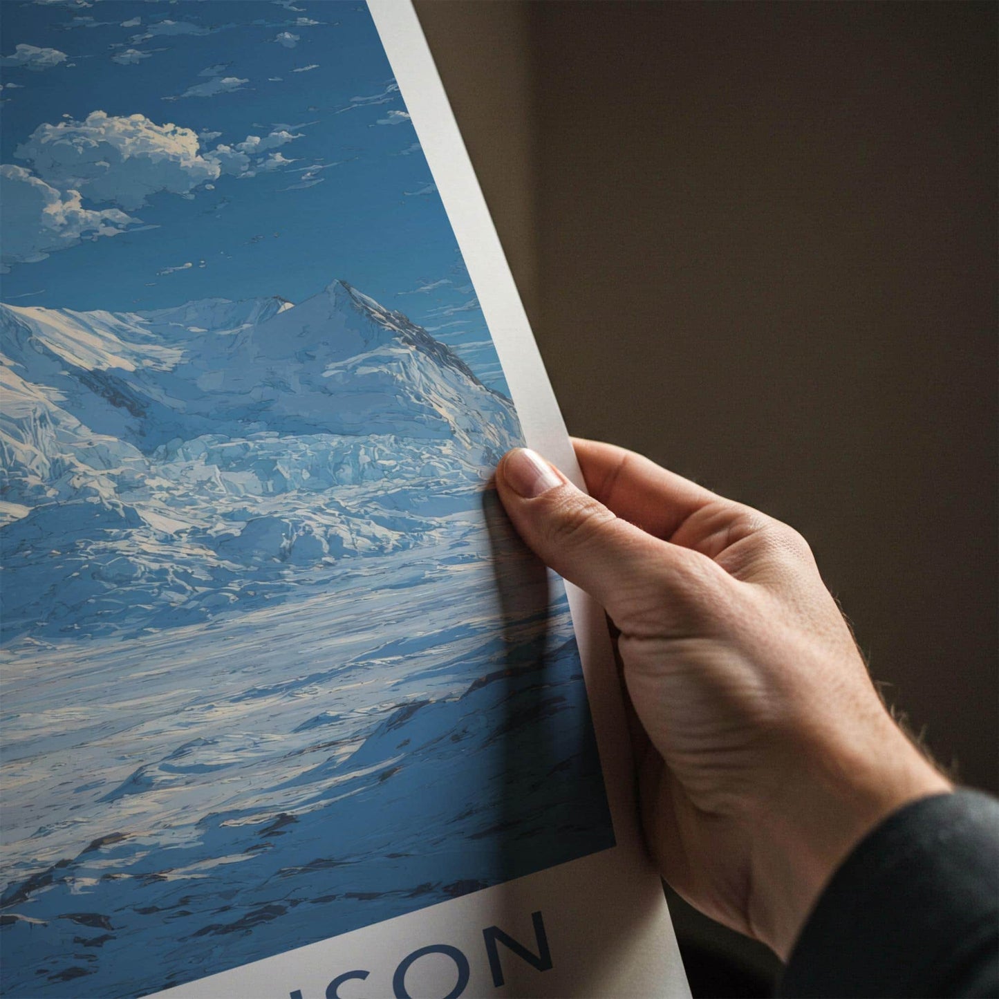 Mount Vinson Poster - Antarctica Travel Art - Glacial Peak Expedition Wall Decor