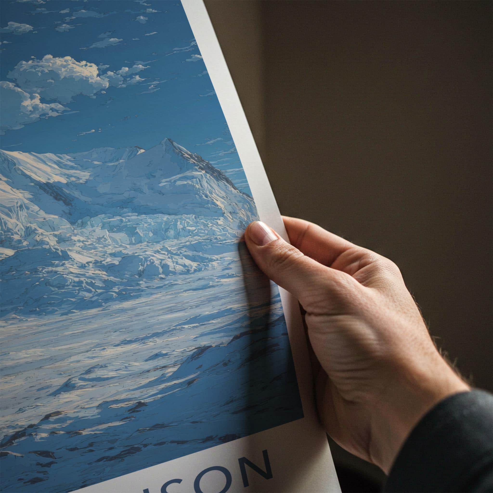 Mount Vinson Poster - Antarctica Travel Art - Glacial Peak Expedition Wall Decor