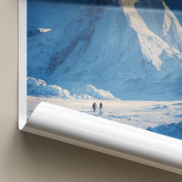 Mount Vinson Poster - Antarctica Travel Art - Snowy Expedition Camp Home Decor