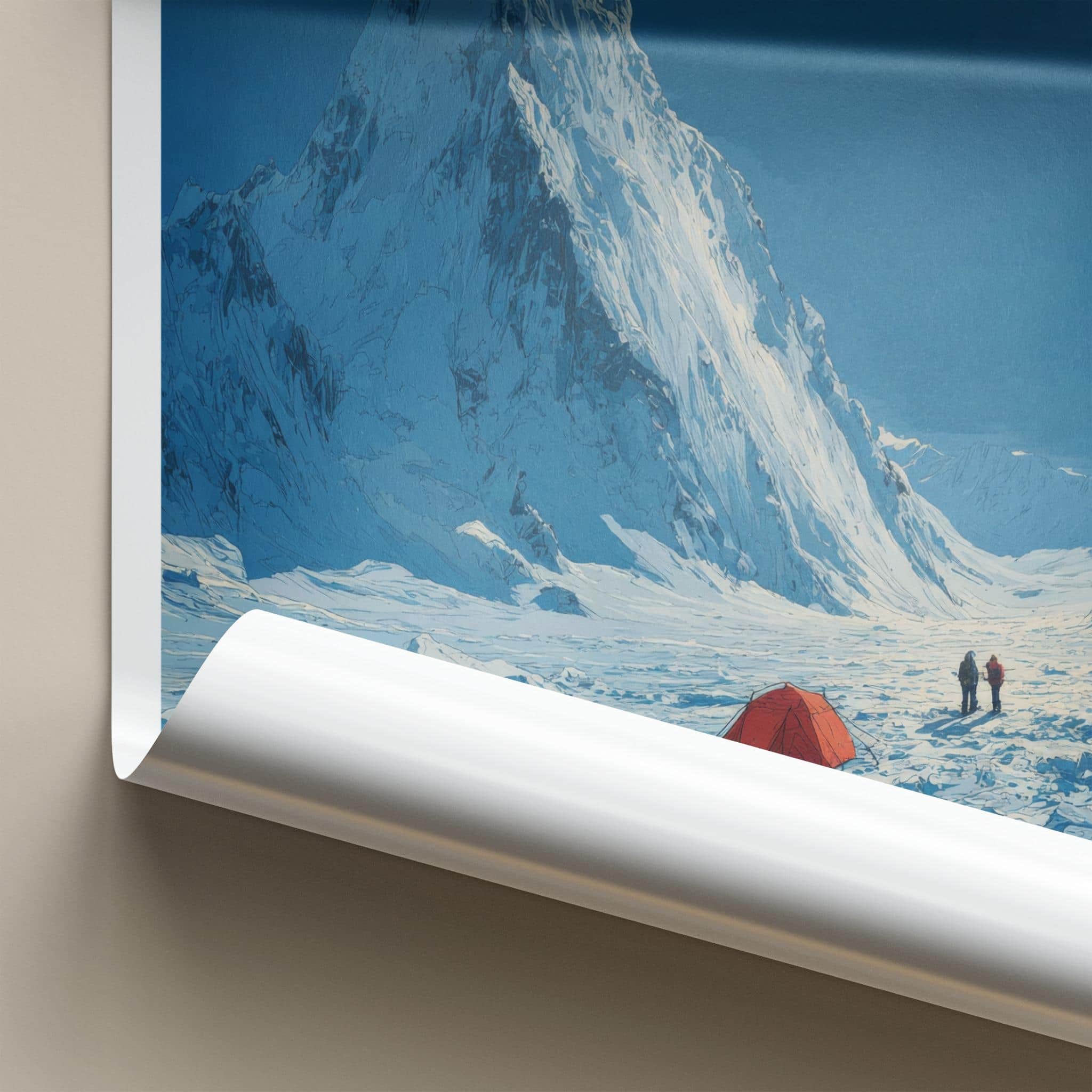 Mount Vinson Poster - Antarctica Travel Art - Snowy Mountain Vista Home Decor