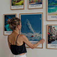 Mount Vinson Poster - Antarctica Travel Art - Snowy Mountain Vista Home Decor