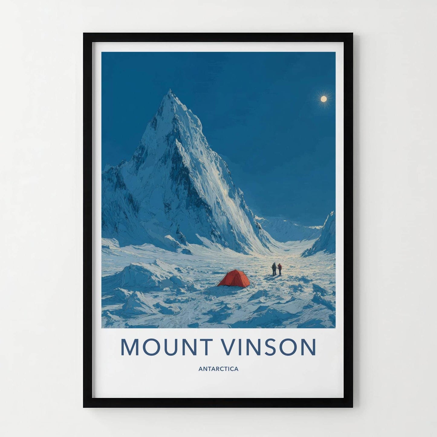 Mount Vinson Poster - Antarctica Travel Art - Snowy Mountain Vista Home Decor