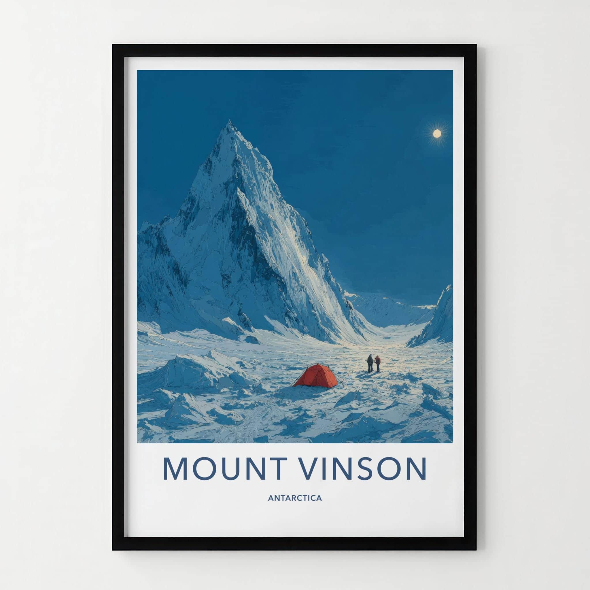 Mount Vinson Poster - Antarctica Travel Art - Snowy Mountain Vista Home Decor