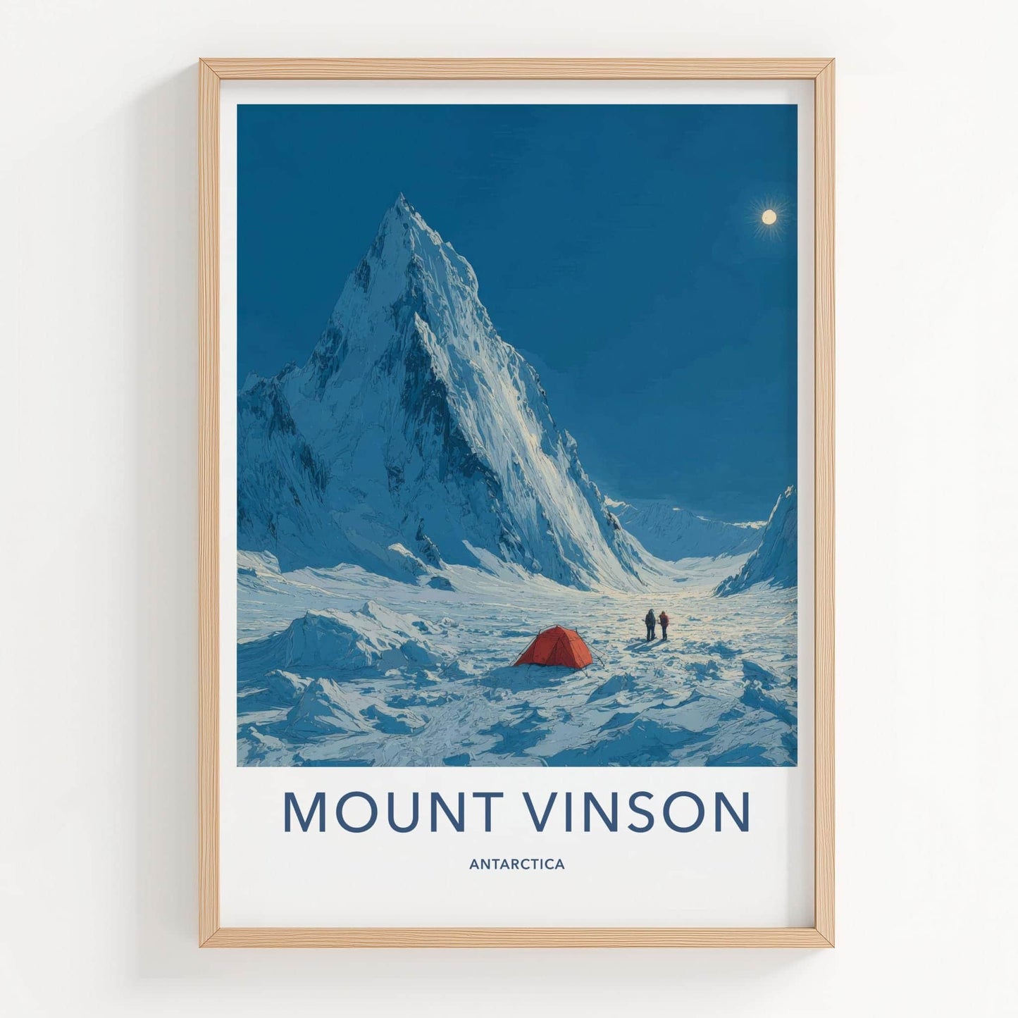 Mount Vinson Poster - Antarctica Travel Art - Snowy Mountain Vista Home Decor