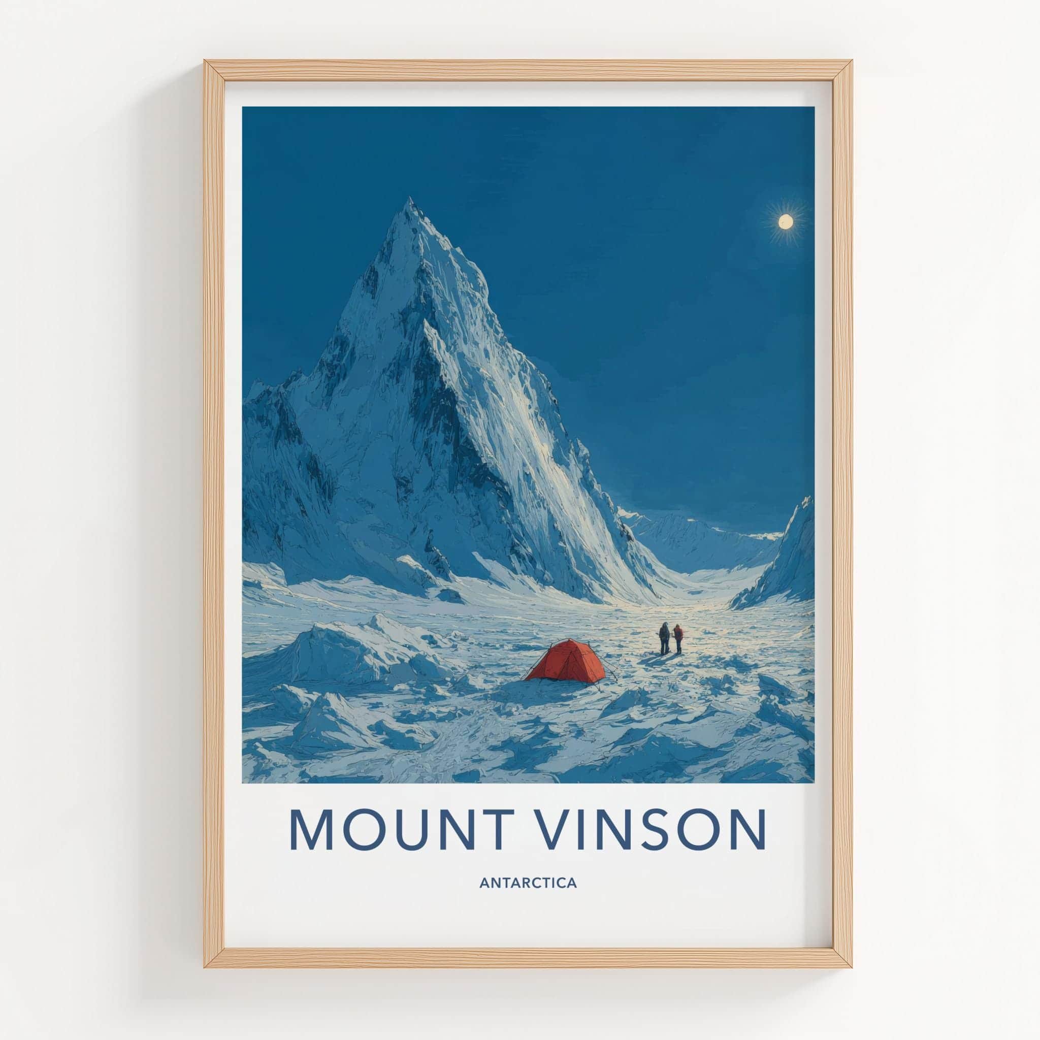 Mount Vinson Poster - Antarctica Travel Art - Snowy Mountain Vista Home Decor