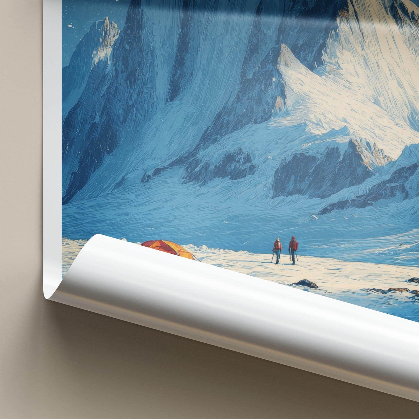 Mount Vinson Poster - Antarctica Travel Art - Winter Mountain Expedition Wall Decor