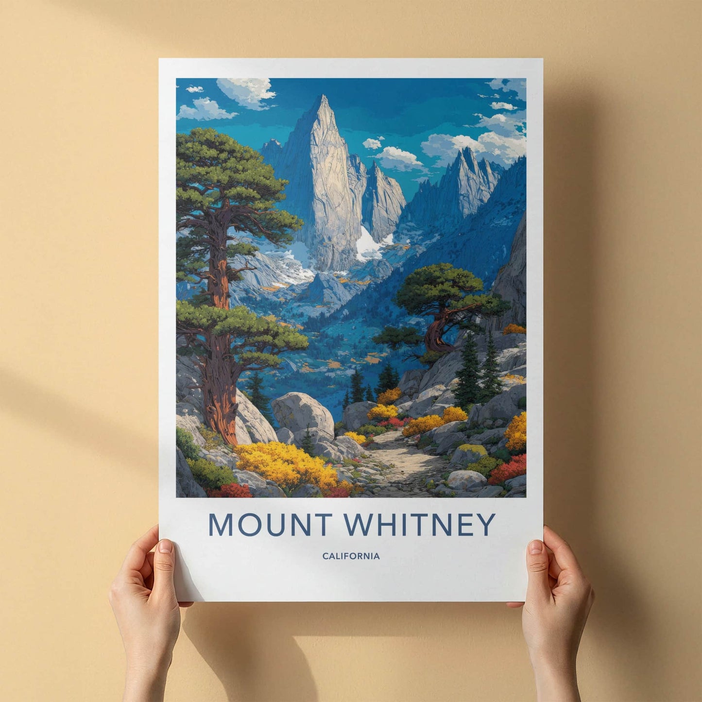Mount Whitney Poster - California Art Print - Tree Path Gallery Art