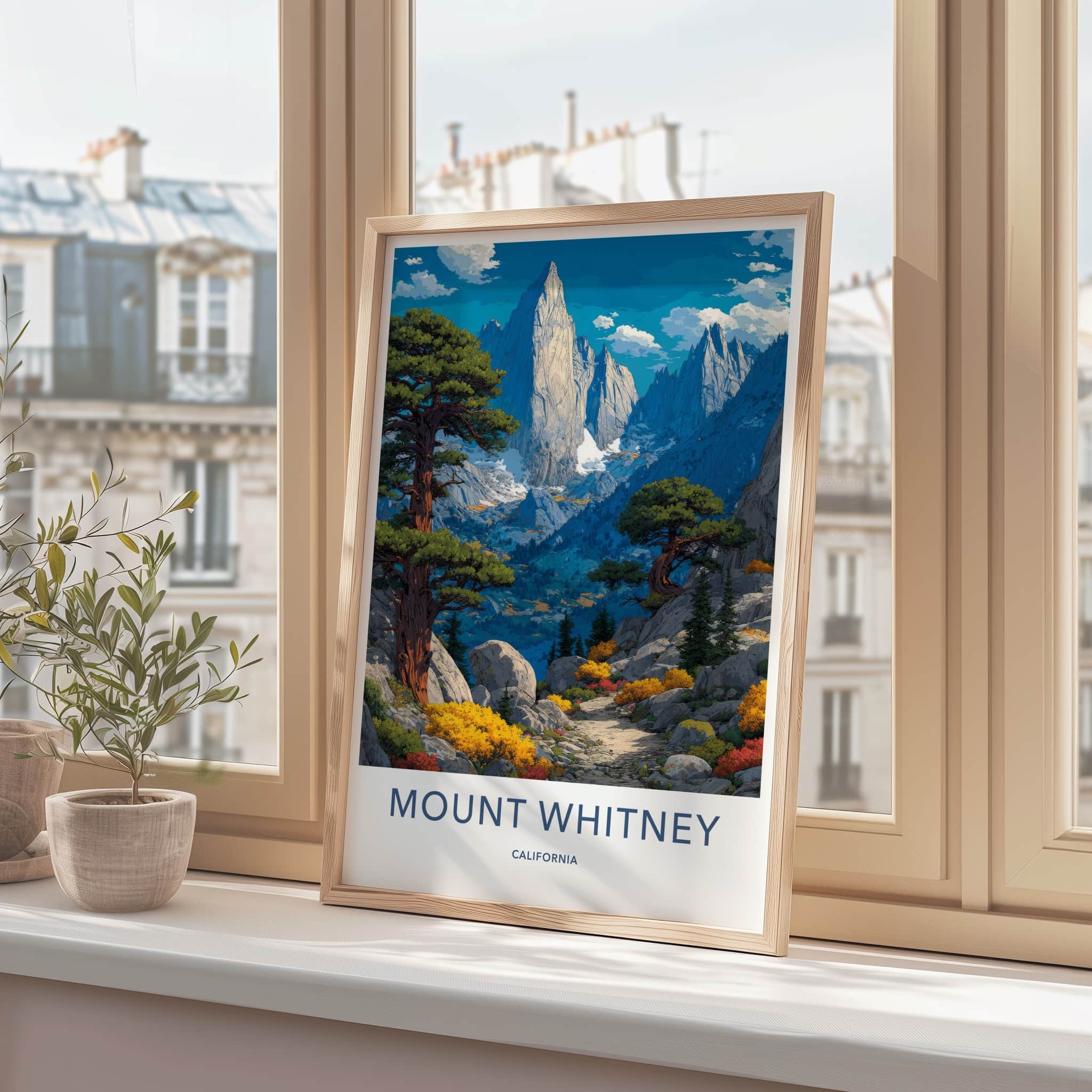 Mount Whitney Poster - California Art Print - Tree Path Gallery Art