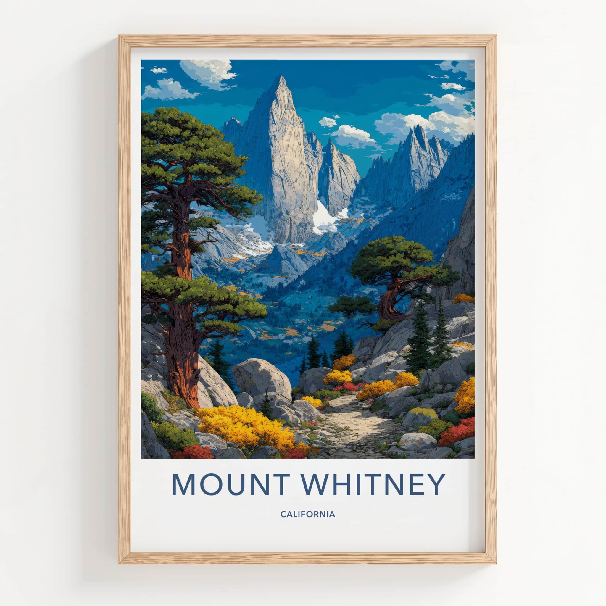 Mount Whitney Poster - California Art Print - Tree Path Gallery Art