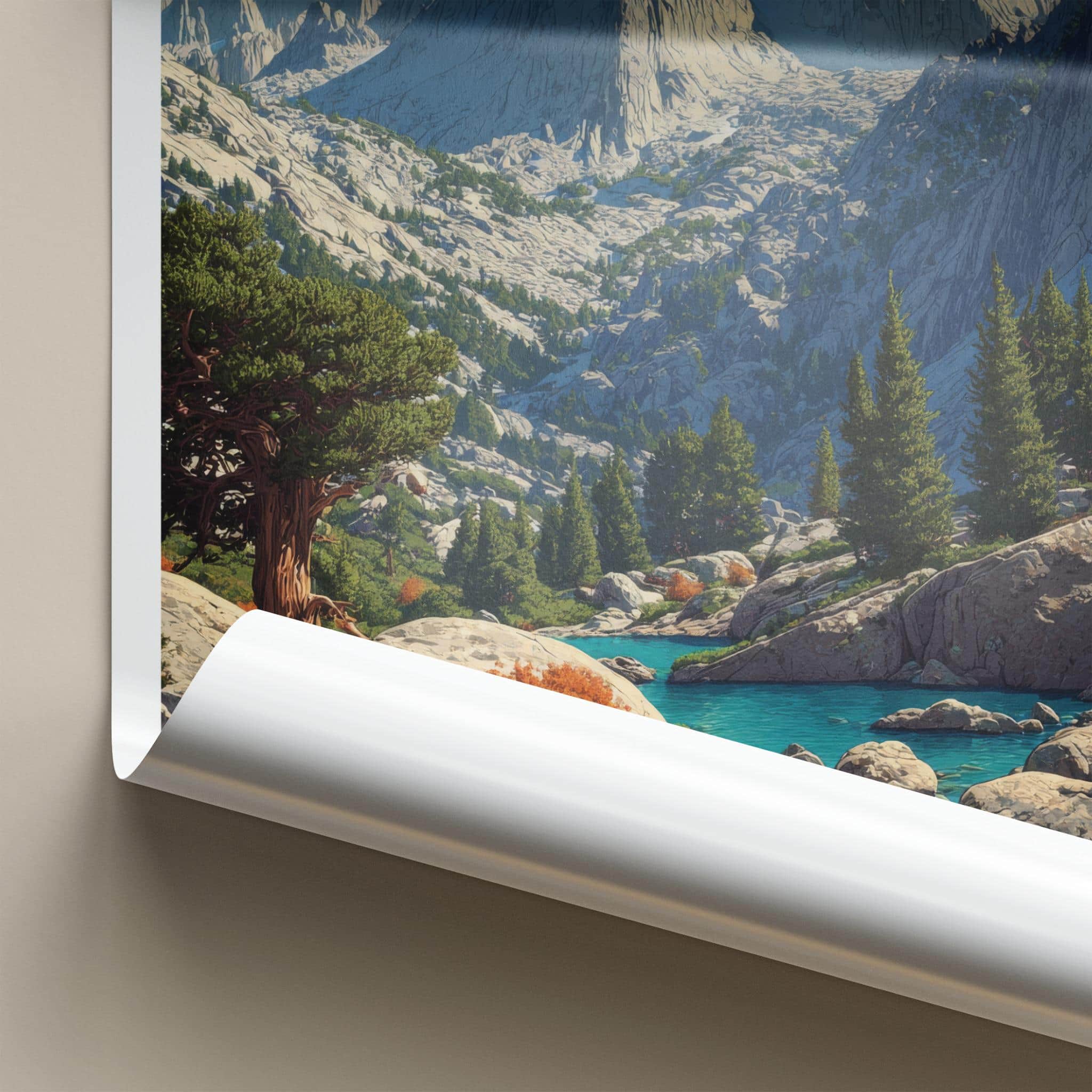Mount Whitney Poster - California Travel Art - Serene Mountain Lake Home Decor