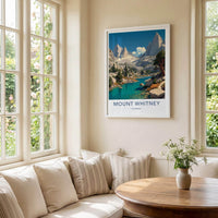 Mount Whitney Poster - California Travel Art - Towering Granite Peaks Wall Decor