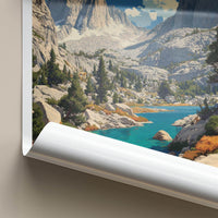 Mount Whitney Poster - California Travel Art - Towering Granite Peaks Wall Decor