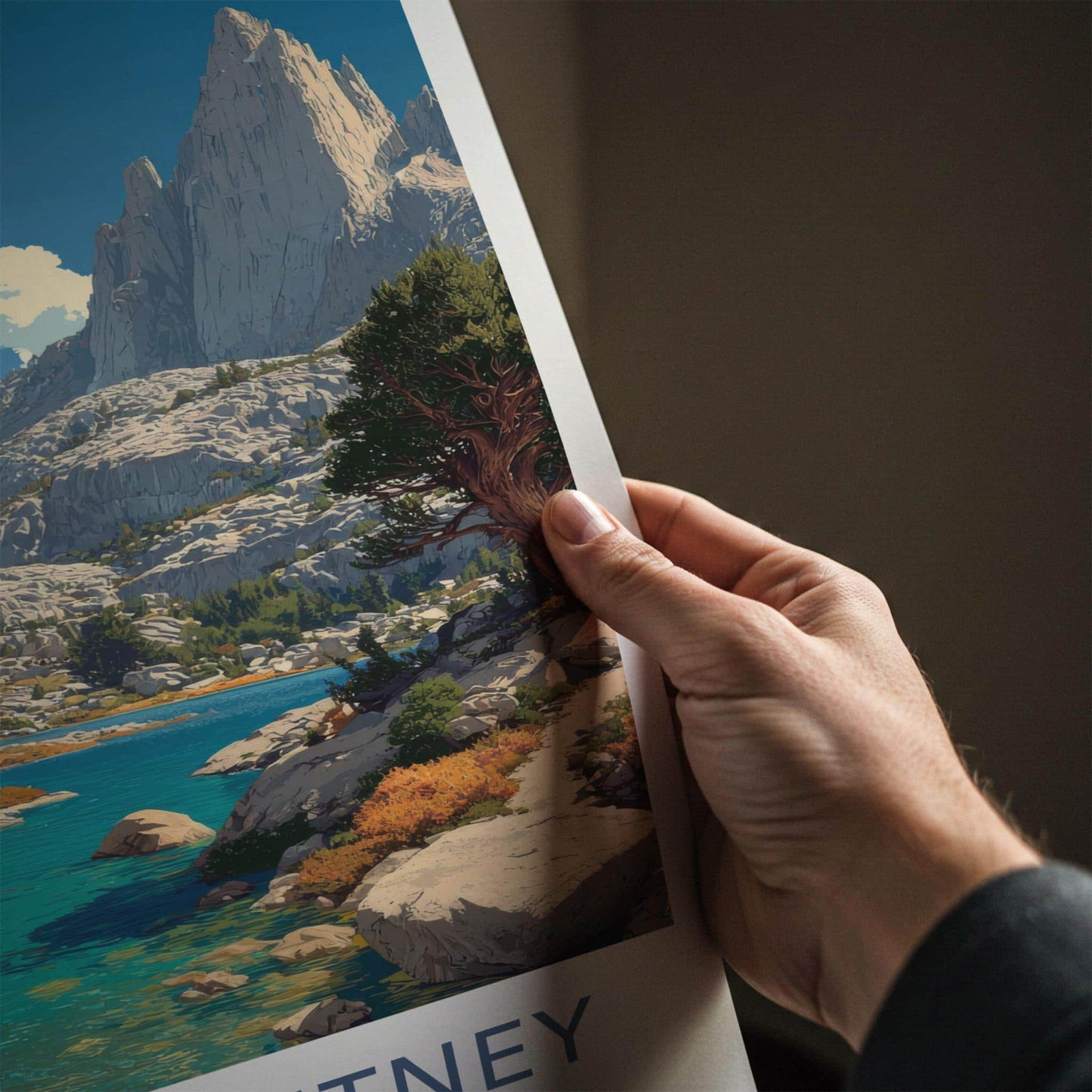 Mount Whitney Poster - California Travel Art - Towering Granite Peaks Wall Decor