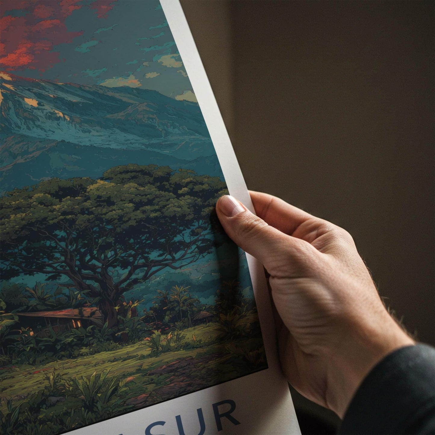 Mount Yasur Poster - Vanuatu Travel Art - Fiery Volcano Landscape Home Decor