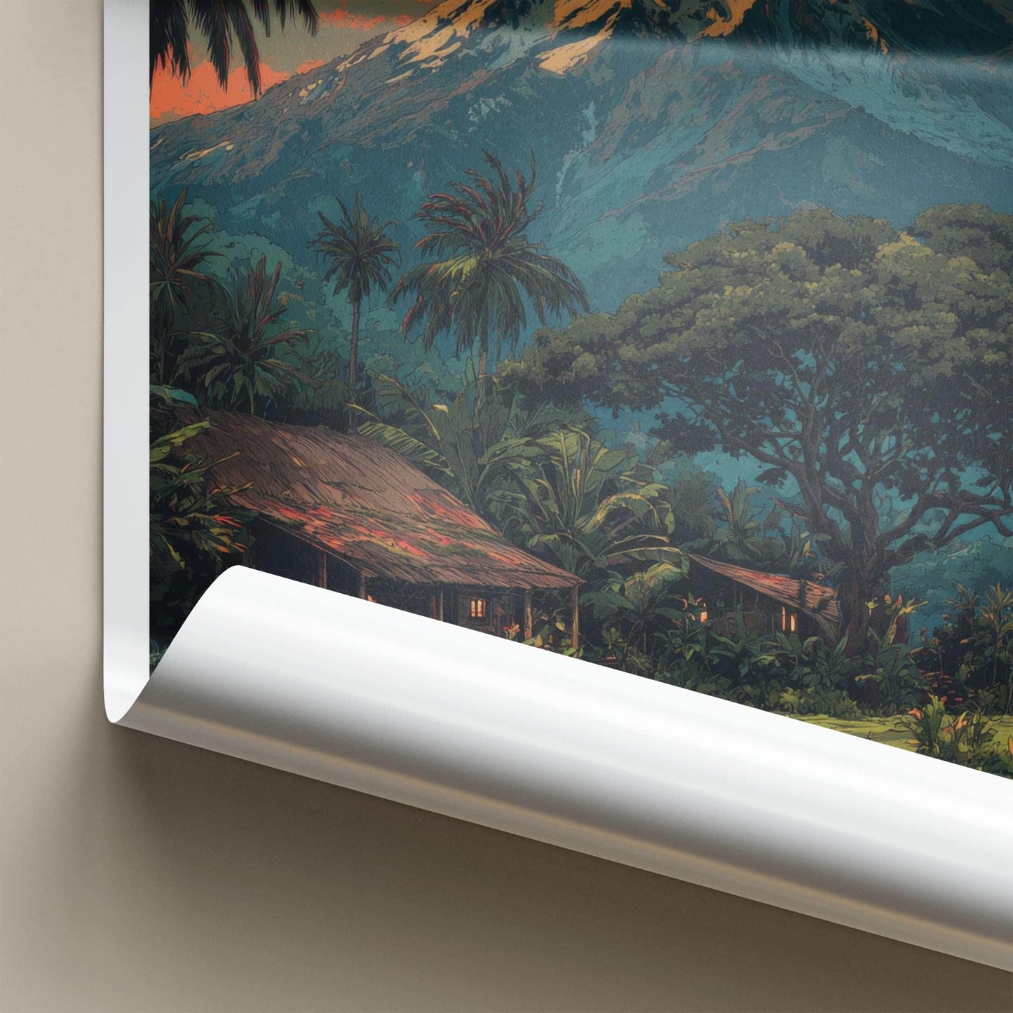 Mount Yasur Poster - Vanuatu Travel Art - Fiery Volcano Landscape Home Decor
