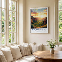 Mpumalanga Poster - South Africa Travel Art - Dramatic River Sunset Home Decor