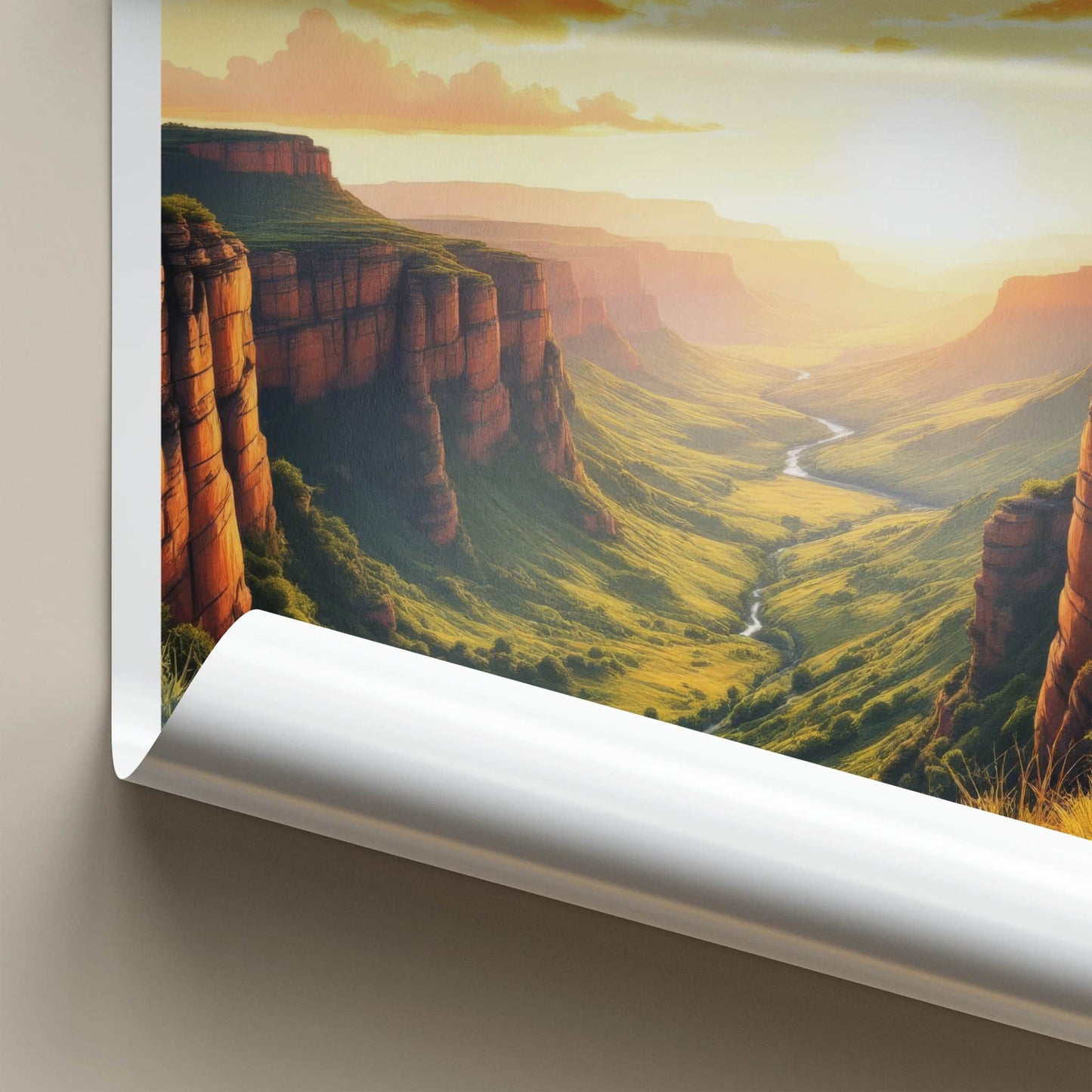 Mpumalanga Poster - South Africa Travel Art - Dramatic River Sunset Home Decor