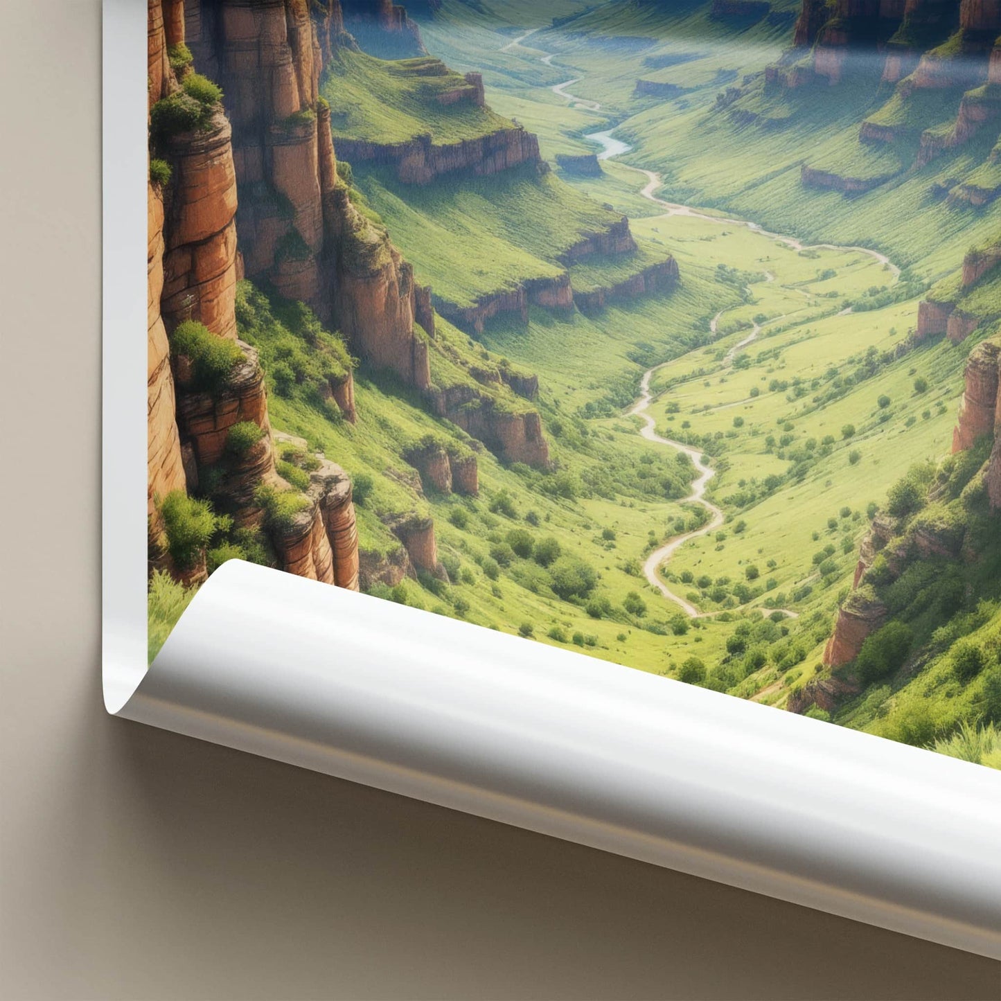 Mpumalanga Poster - South Africa Travel Art - Lush Green Canyon Home Decor
