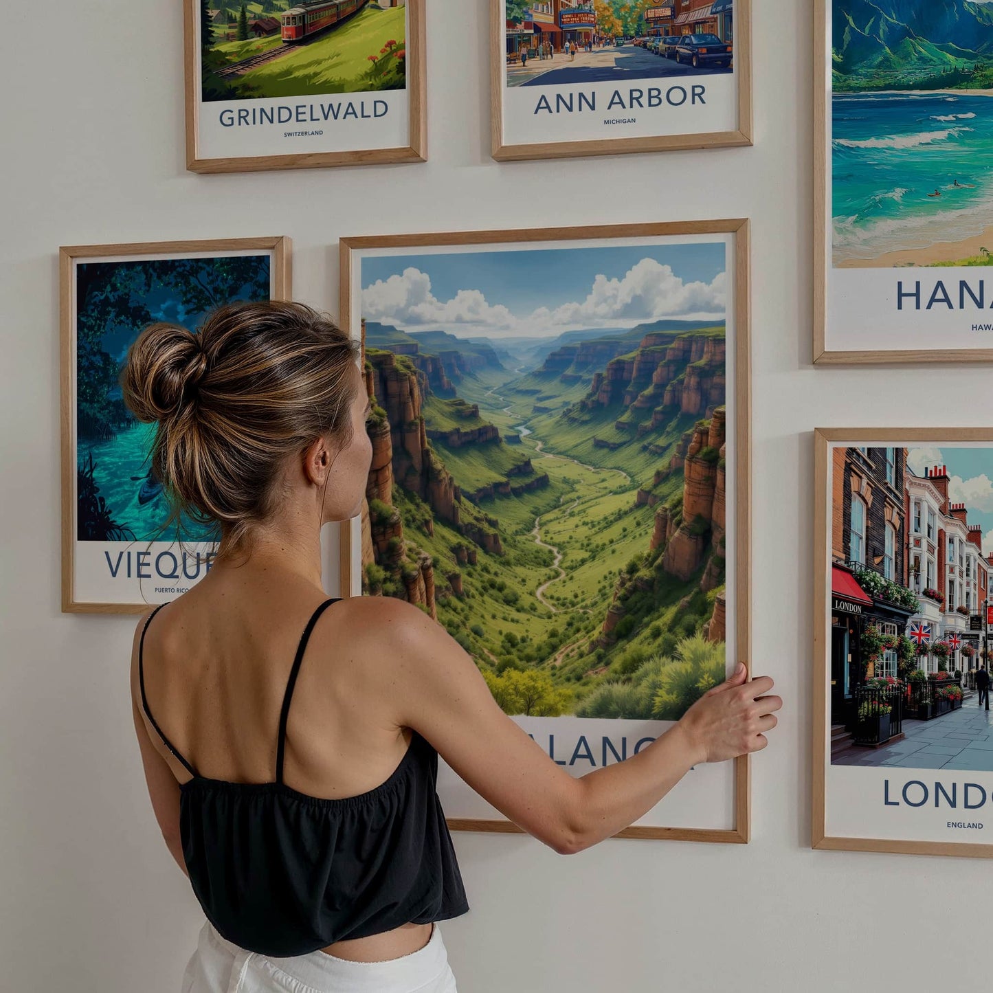 Mpumalanga Poster - South Africa Travel Art - Lush Green Canyon Home Decor