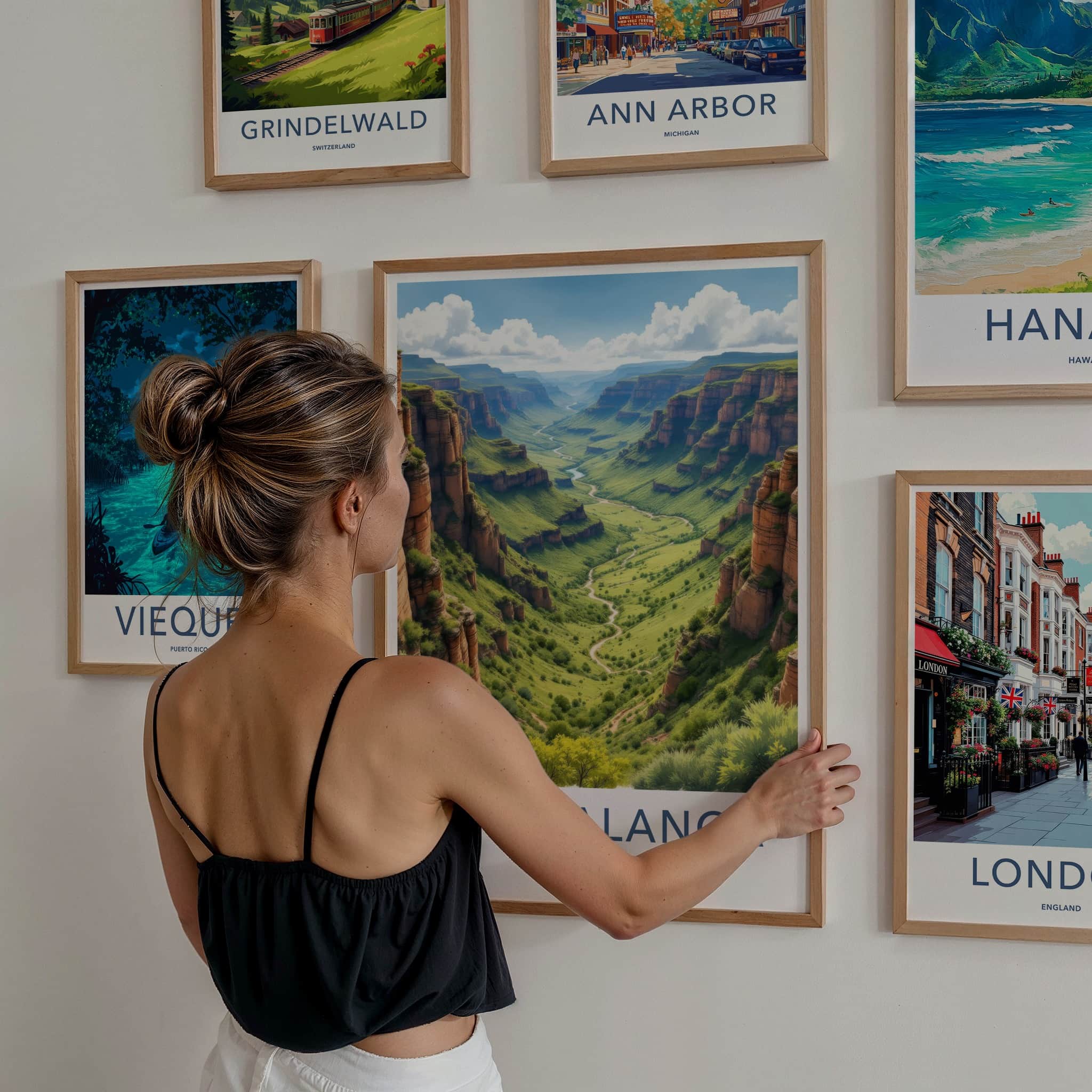 Mpumalanga Poster - South Africa Travel Art - Lush Green Canyon Home Decor