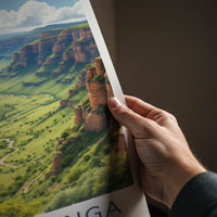 Mpumalanga Poster - South Africa Travel Art - Lush Green Canyon Home Decor