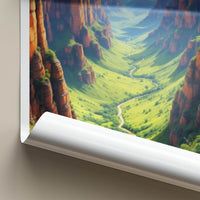 Mpumalanga Poster - South Africa Travel Art - Verdant Canyon Landscape Home Decor