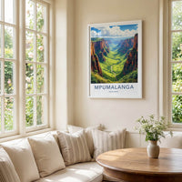 Mpumalanga Poster - South Africa Travel Art - Verdant Canyon Landscape Home Decor