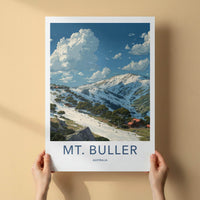 Mt Buller Poster - Australia Wall Art - Snowy Mountain Skiers Home Decor