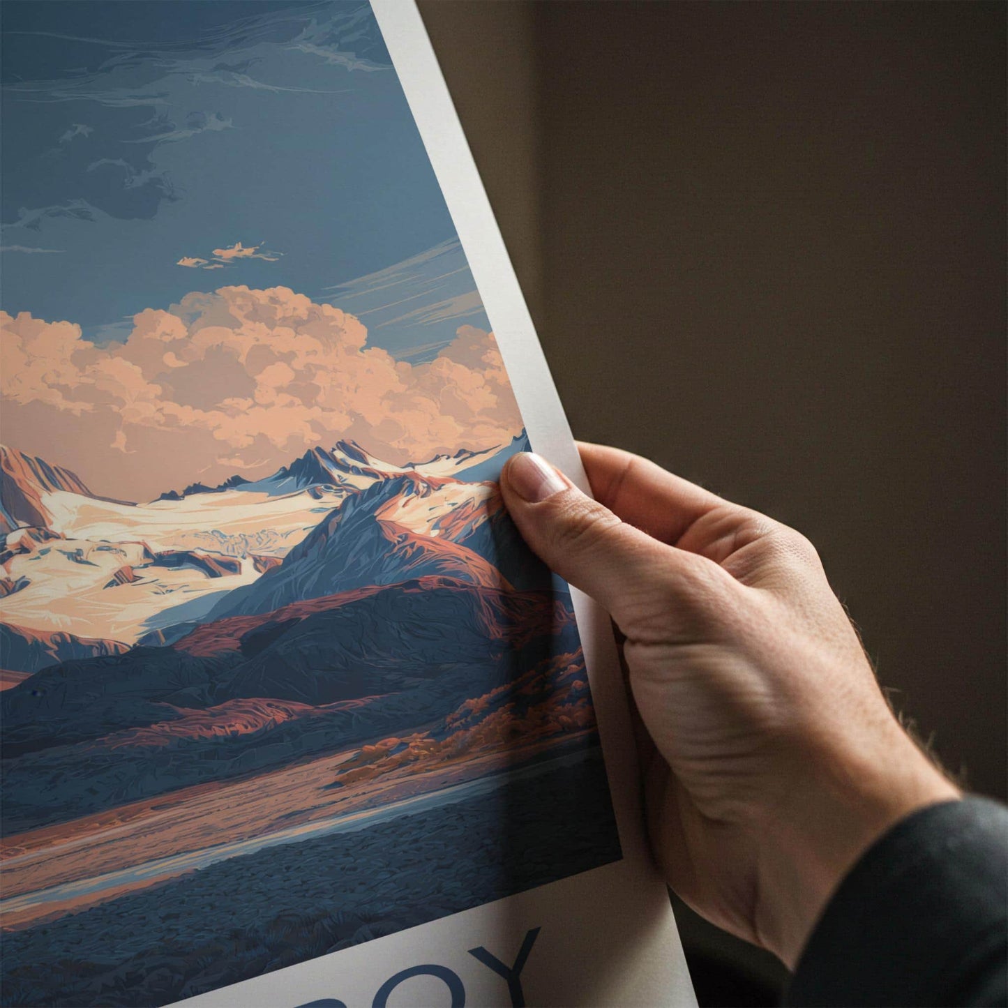 Mt Fitz Roy Poster - Argentina Wall Art - Patagonia Mountain Scene Gift