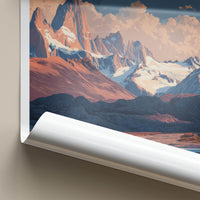 Mt Fitz Roy Poster - Argentina Wall Art - Patagonia Mountain Scene Gift