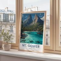 Mt. Gower Poster - Australia Art Print - Tropical Island Bay Home Decor