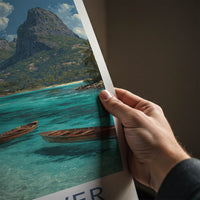 Mt. Gower Poster - Australia Travel Art - Clear Water Boats Home Decor