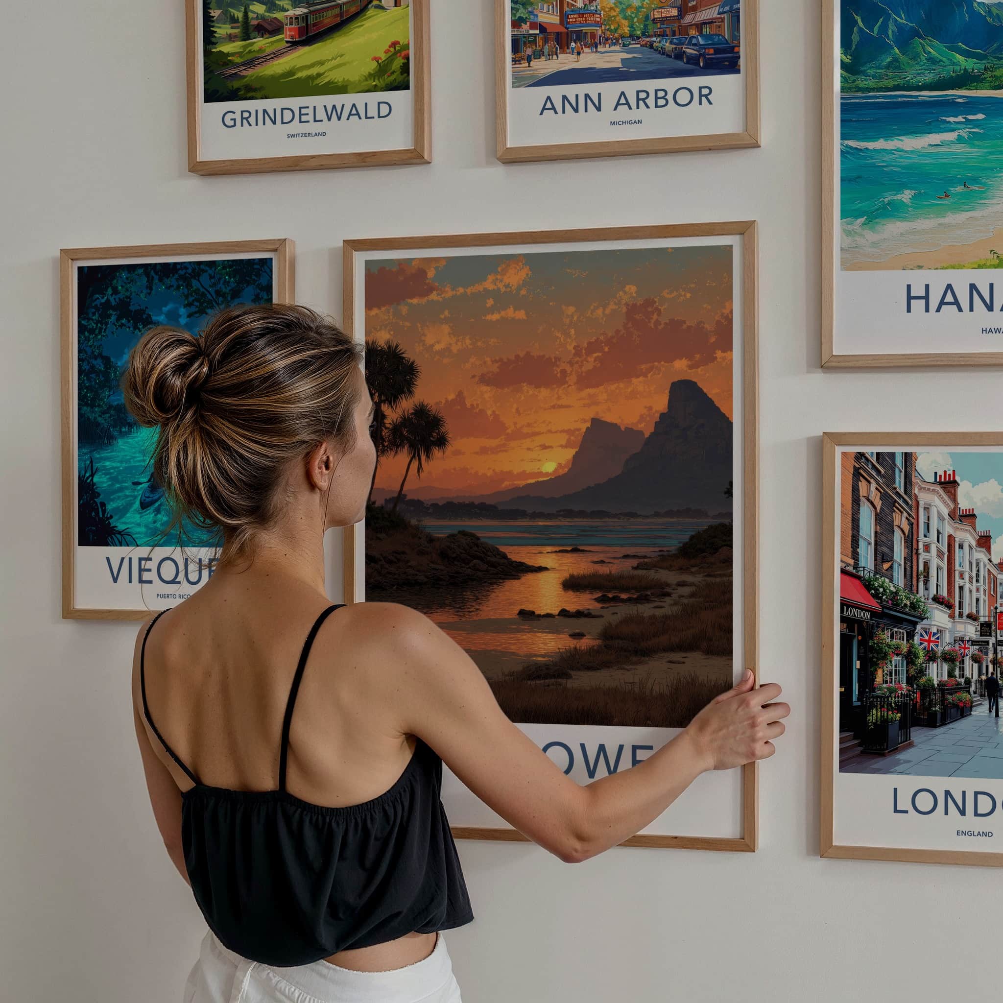 Mt Gower Poster - Australia Travel Art - Fiery Tropical Dusk Home Decor
