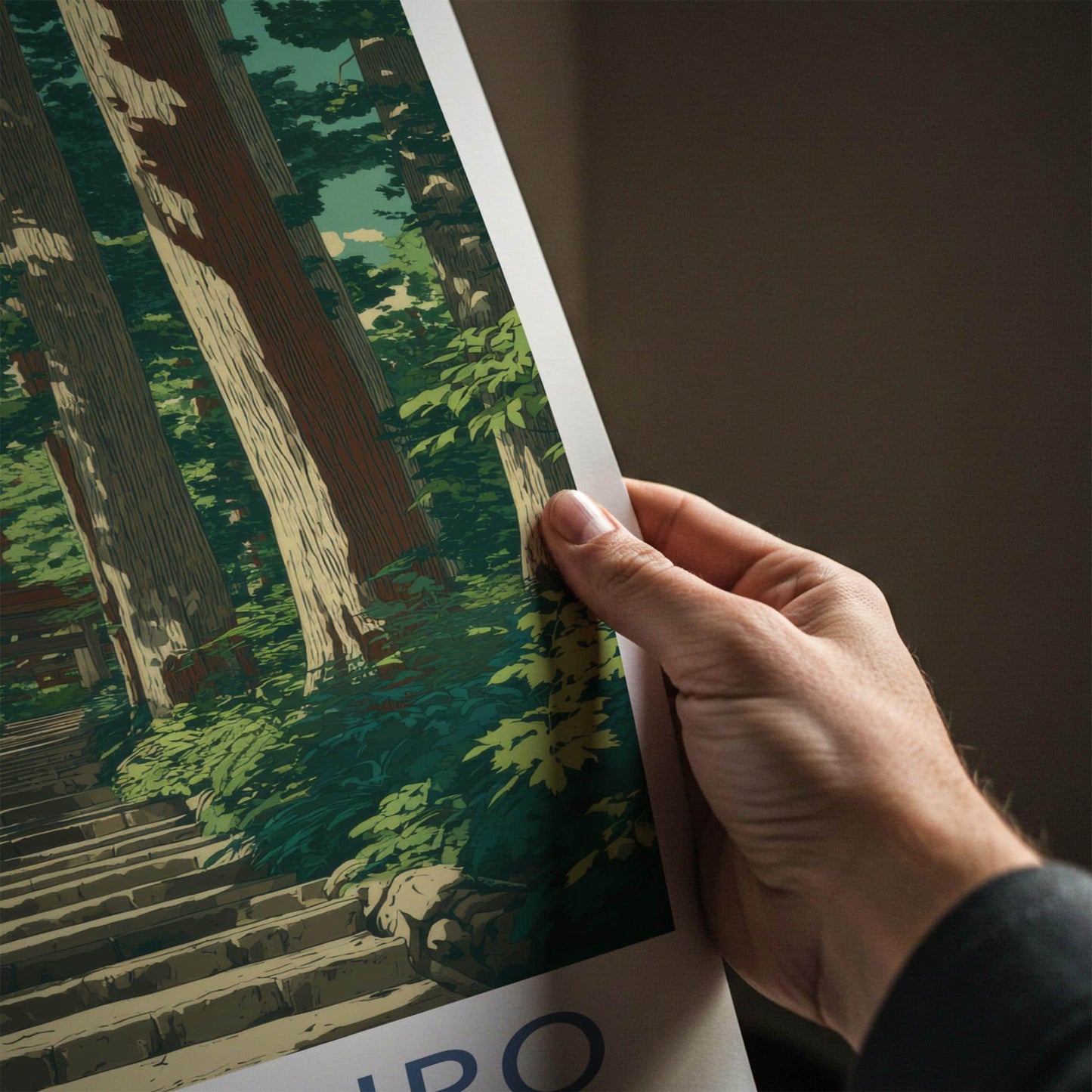 Mt Haguro Poster - Japan Travel Art - Sacred Mountain Pathway Home Decor