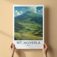 Mt Hoverla Poster - Ukraine Travel Art - Lush Mountain Valley Home Decor
