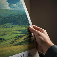 Mt Hoverla Poster - Ukraine Travel Art - Lush Mountain Valley Home Decor