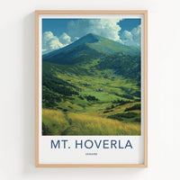Mt Hoverla Poster - Ukraine Travel Art - Lush Mountain Valley Home Decor