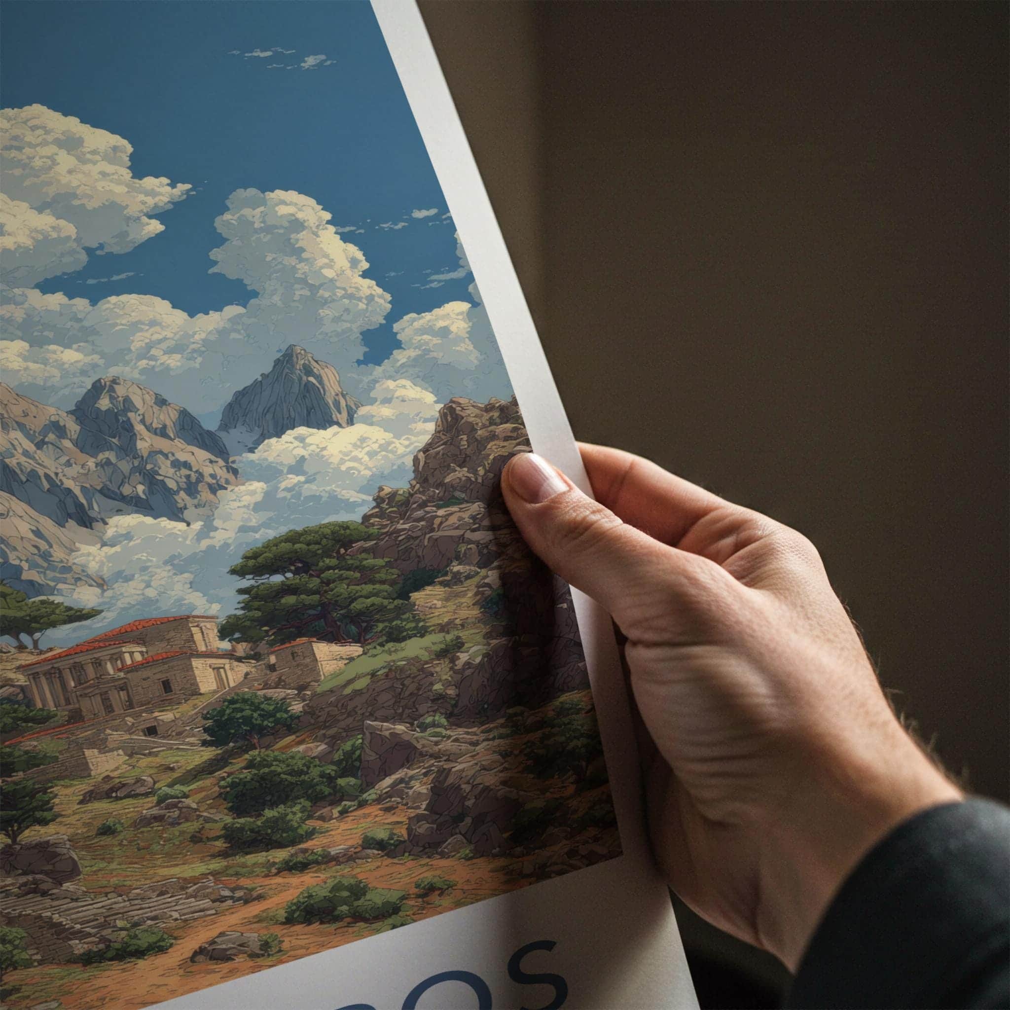 Mt Olympos Poster - Greece Wall Art - Ancient Mountain Village Home Decor