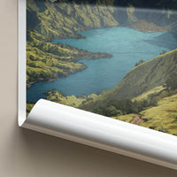 MT. RINJANI Poster - Indonesia Travel Art - Volcanic Crater Lake Home Decor