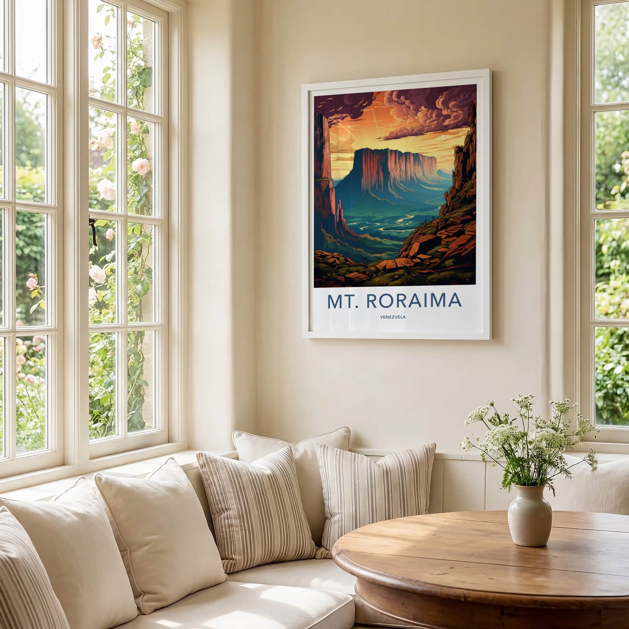 Mt Roraima Poster - Venezuela Travel Art - Dramatic Sunset Tepuis Wall Decor
