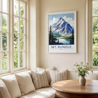 Mt Rundle Poster - Canada Art Print - Majestic Mountain Lake Home Decor