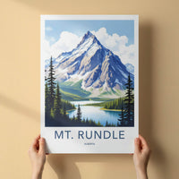 Mt Rundle Poster - Canada Art Print - Majestic Mountain Lake Home Decor