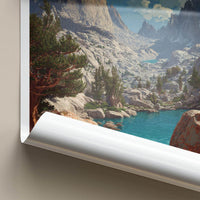 Mt Whitney Poster - California Wall Art - Rugged Peaks Waters Home Decor